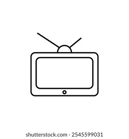 TV, television icon set. Vector illustration.