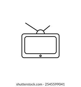 TV, television icon set. Vector illustration.