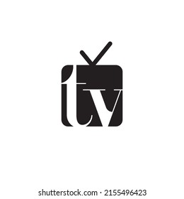 TV or television icon symbol vector logo design