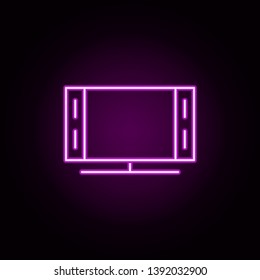 tv, television neon icon. Elements of television set. Simple icon for websites, web design, mobile app, info graphics