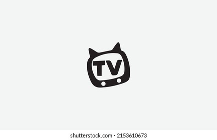 TV Television vector logo design