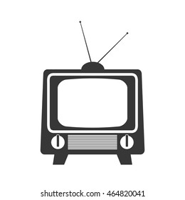 tv television vintage retro technology icon. Isolated and flat illustration. Vector graphic