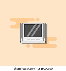 TV Televison Vector Icon Illustration. TV Television Vector . Flat Cartoon Style Suitable for Web Landing Page, Banner, Flyer, Sticker, Wallpaper, Background
