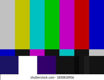 tv test lines error channel  stock vector background