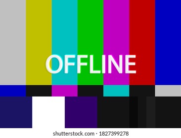 Tv Test Offline Twitch Design  Stock Vector Background