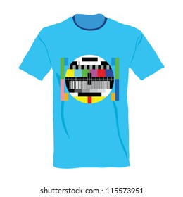 tv test on shirt vector illustration on a white background