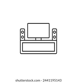 TV theater vector icon illustration sign