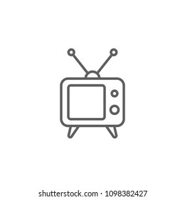 TV thin icon vector