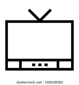tv thin line vector icon