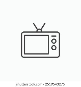 TV-Dünnschichtsymbol einzeln