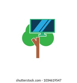 Tv Tree Logo Icon Design
