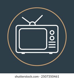 Icono de moda de la TV Ilustración vectorial abstracta educada obra de arte colorida hermoso design.eps