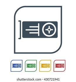 TV tuner card Icon Isolated on White Background.vector illustration icon