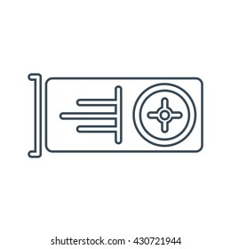 TV tuner card Icon Isolated on White Background.vector illustration icon