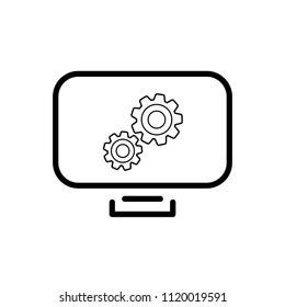 tv tuning icon. vectoricon on white background