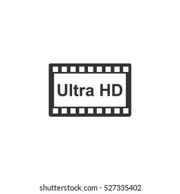 TV Ultra HD icon flat. Illustration isolated vector sign symbol