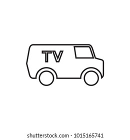 TV van icon illustration isolated vector sign symbol