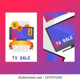 TV vector banner illustration 