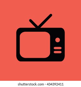 TV vector black icon