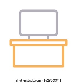 tv vector color line icon 