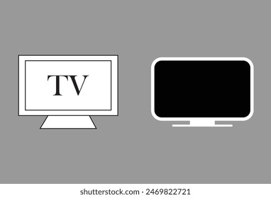 Tv vector design . Flat tv icon. Home technology icon. television sign and symbol. Simple design. Vector illustration. Eps file 146.