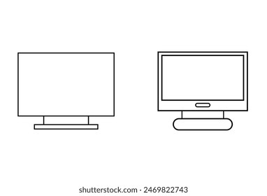 Tv vector design . Flat tv icon. Home technology icon. television sign and symbol. Simple design. Vector illustration. Eps file 142.