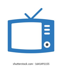 TV vector glyph flat icon 