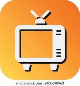 Tv Vector Glyph Gradient Background Icon For Personal And Commercial Use.
