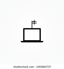 TV vector icon, vector best flat icon, EPS