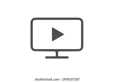 TV vector icon, vector best flat icon, EPS