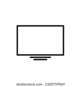 TV vector icon, vector best flat icon, icon editable stroke, sign, symbol outline line button isolated on white