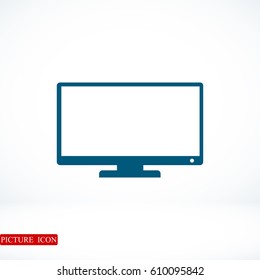 TV vector icon, vector best flat icon, EPS