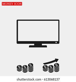 TV vector icon, vector best flat icon, EPS