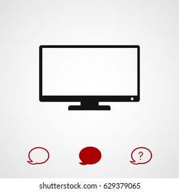 TV vector icon, vector best flat icon, EPS