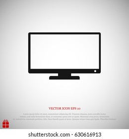 TV vector icon, vector best flat icon, EPS