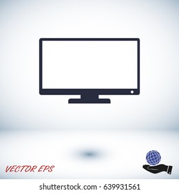 TV vector icon, vector best flat icon, EPS

