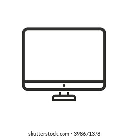 TV   vector icon. Black  illustration isolated on white  background for graphic and web design.