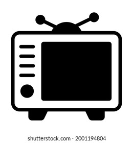 Tv vector Icon-  Black style high quality vector illustration.