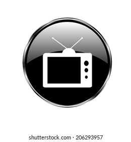 TV vector icon  - vector button