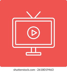 Tv vector icon. Can be used for printing, mobile and web applications.