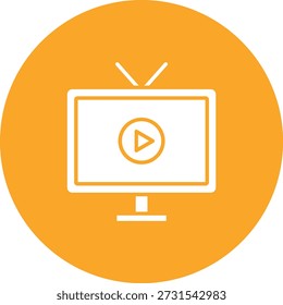 Icono de Vector de televisión. Se puede utilizar para aplicaciones de impresión, móviles y de Web.