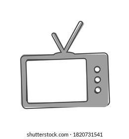 Estilo de dibujos animados de iconos vectoriales de TV sobre fondo aislado blanco.