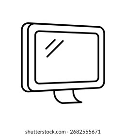 Icono de Vector de TV Icono de Vector Ilustración de stock