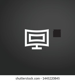 Tv vector icon. Tv concept stroke symbol design. Thin graphic elements vector illustration, outline pattern for your web site design, logo, UI. EPS 10.