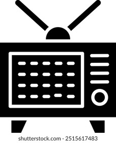 Ilustración de diseño de icono de Vector de televisión
