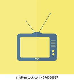 TV vector icon. Flat design