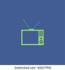 TV vector icon. Flat design style eps 10