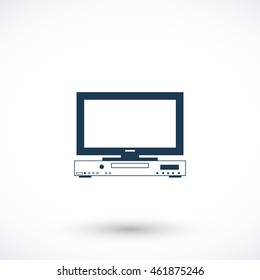 Tv vector icon. Graphic symbol for web design, logo. Isolated sign on a white background. 