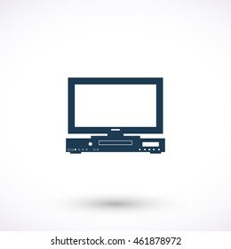 Tv vector icon. Graphic symbol for web design, logo. Isolated sign on a white background. 