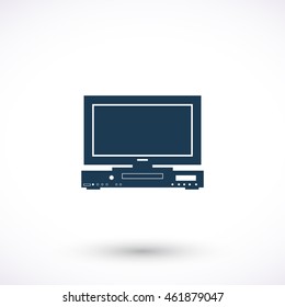Tv vector icon. Graphic symbol for web design, logo. Isolated sign on a white background. 